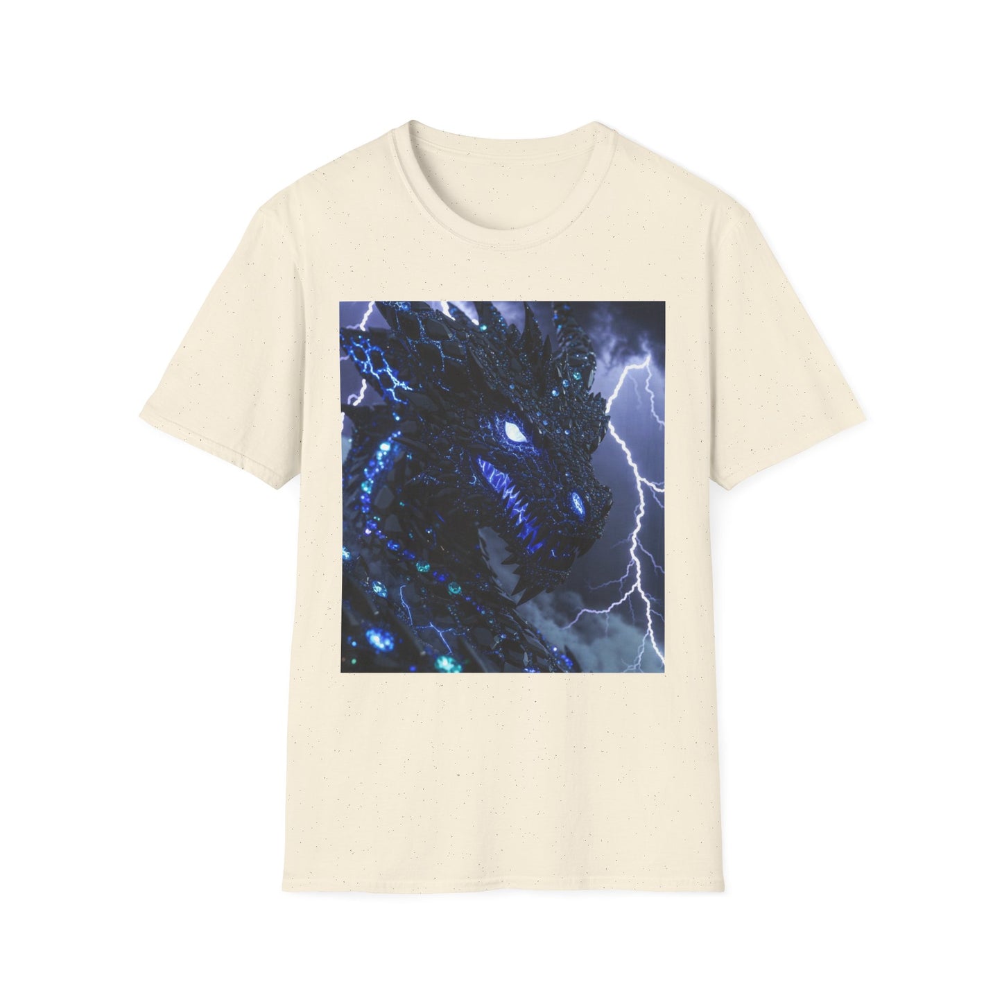 Lightning Godzilla T-Shirt – Neon Blue Monster Tee