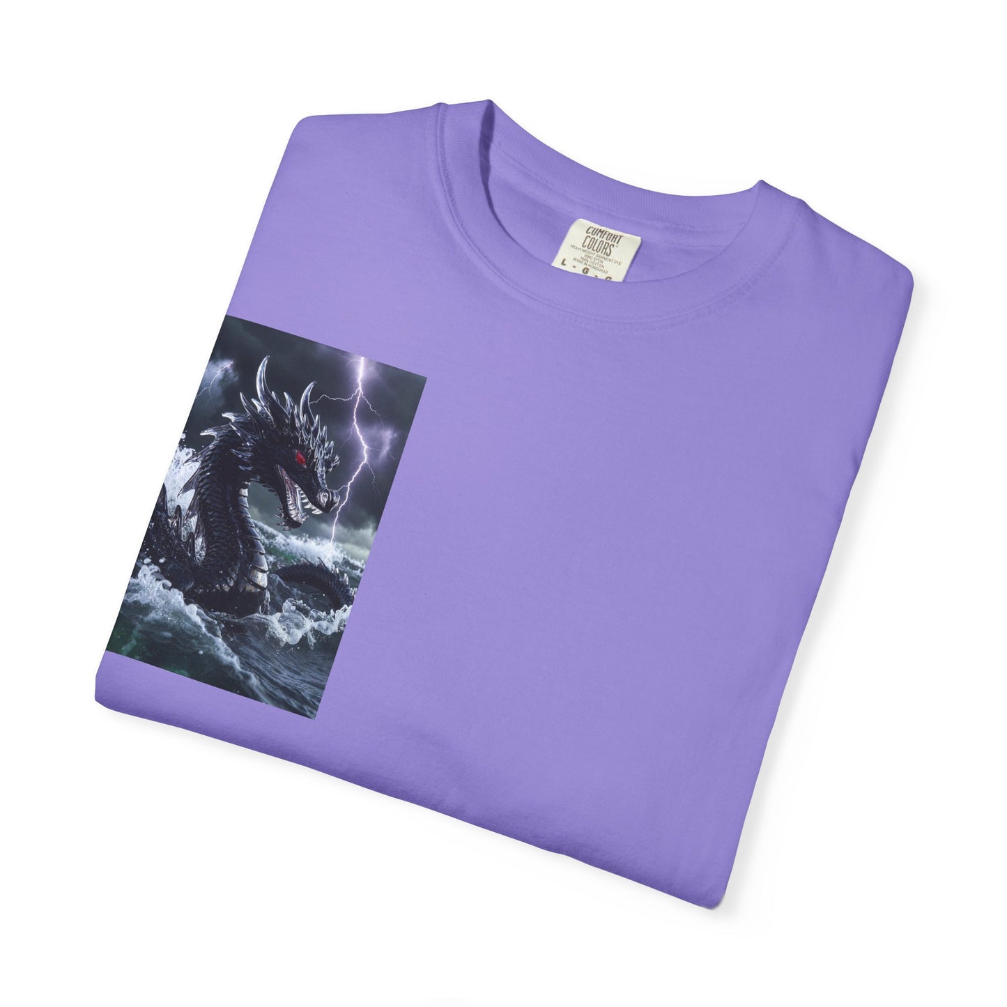 Dragon Storm Graphic T-Shirt — Dark Fantasy Chest Print