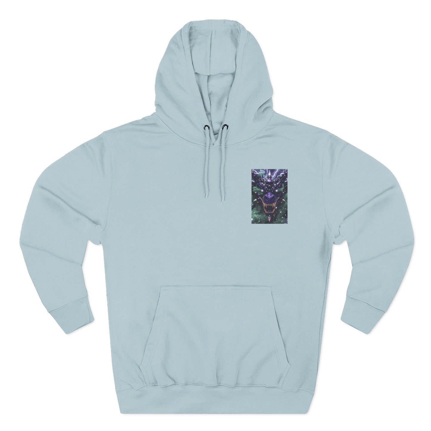 A Mystic Cosmic 🐉 Hoodie — Astral Galaxy Cat Chest Print Fleece Hoodie