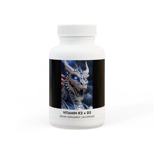 Vitamin K2 + D3 Supplement (60 Capsules)