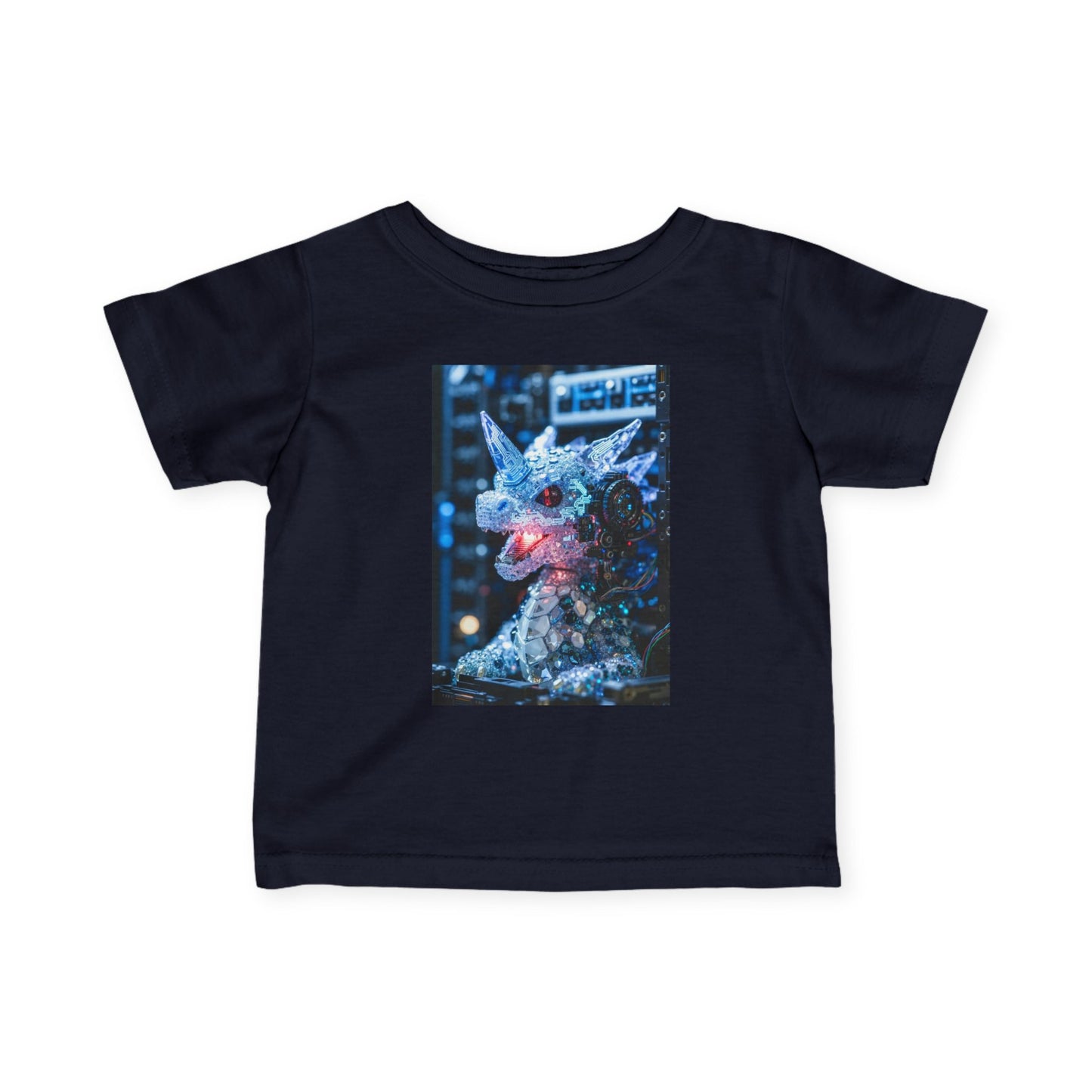 Infant Tee — Sparkly Festive Dragon Illustration