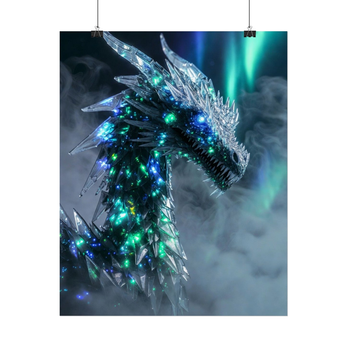 Crystal Dragon Poster – Fantasy Wall Art Rolled Print