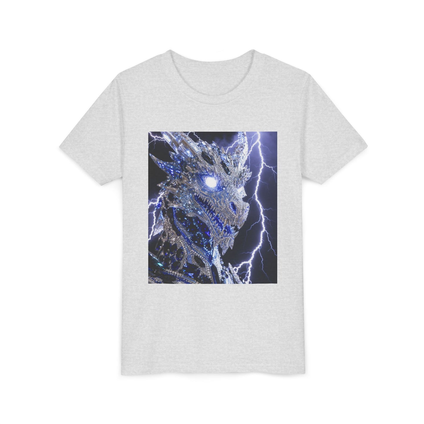 Lightning Dragon Youth Tee — Electric Dragon Graphic Shirt for Kids