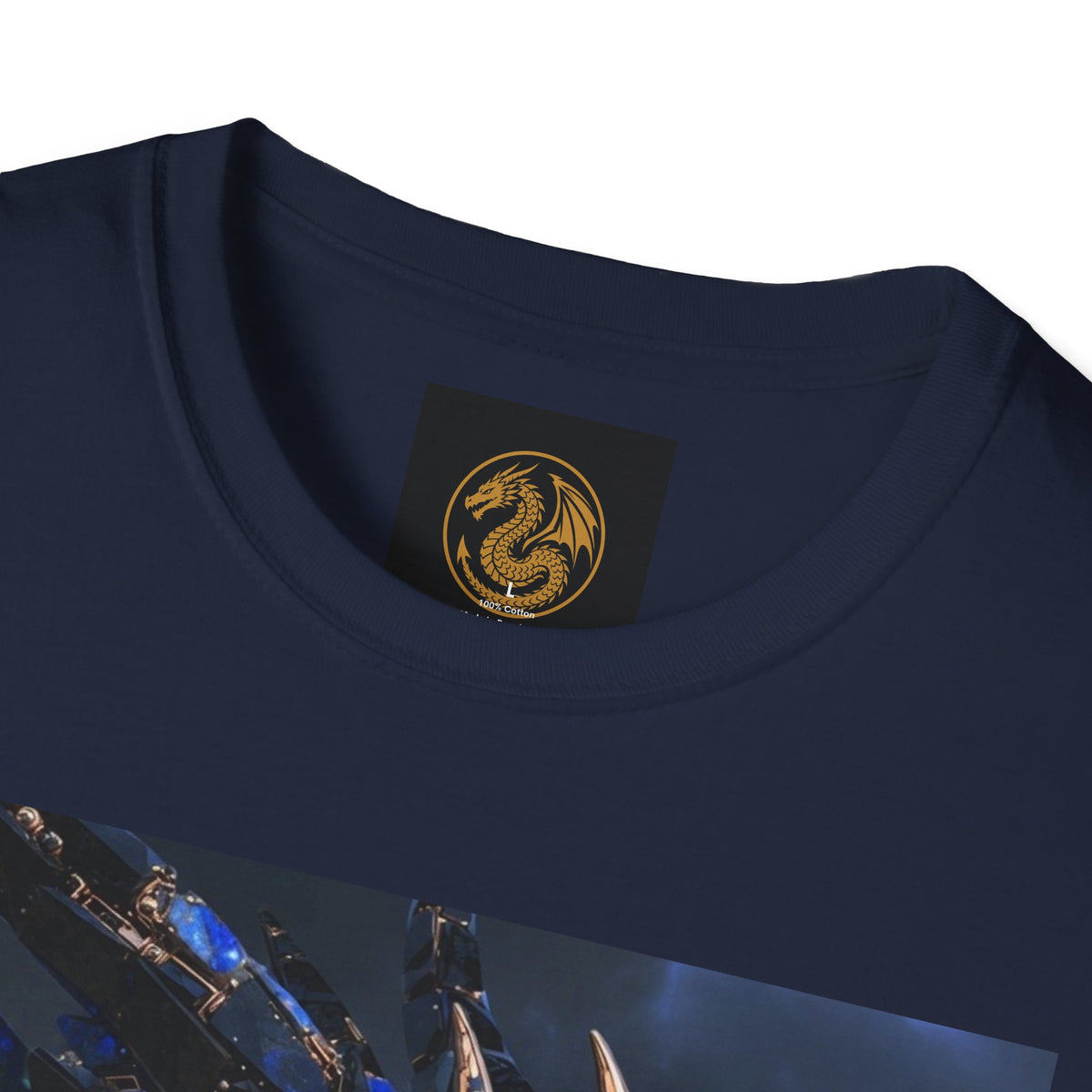 Blue Crystal Dragon T-Shirt — Mythical Fantasy Dragon Tee