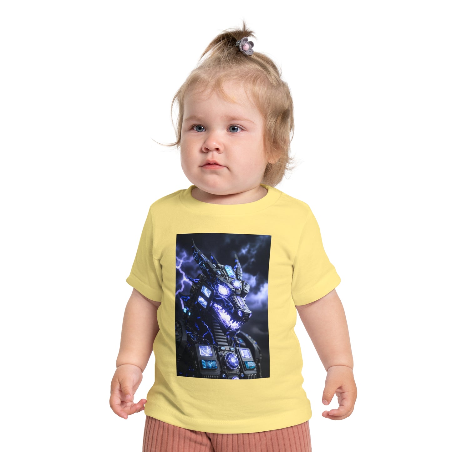 A Baby T-Shirt — Divine Dragon Armor Lightning Robot Graphic
