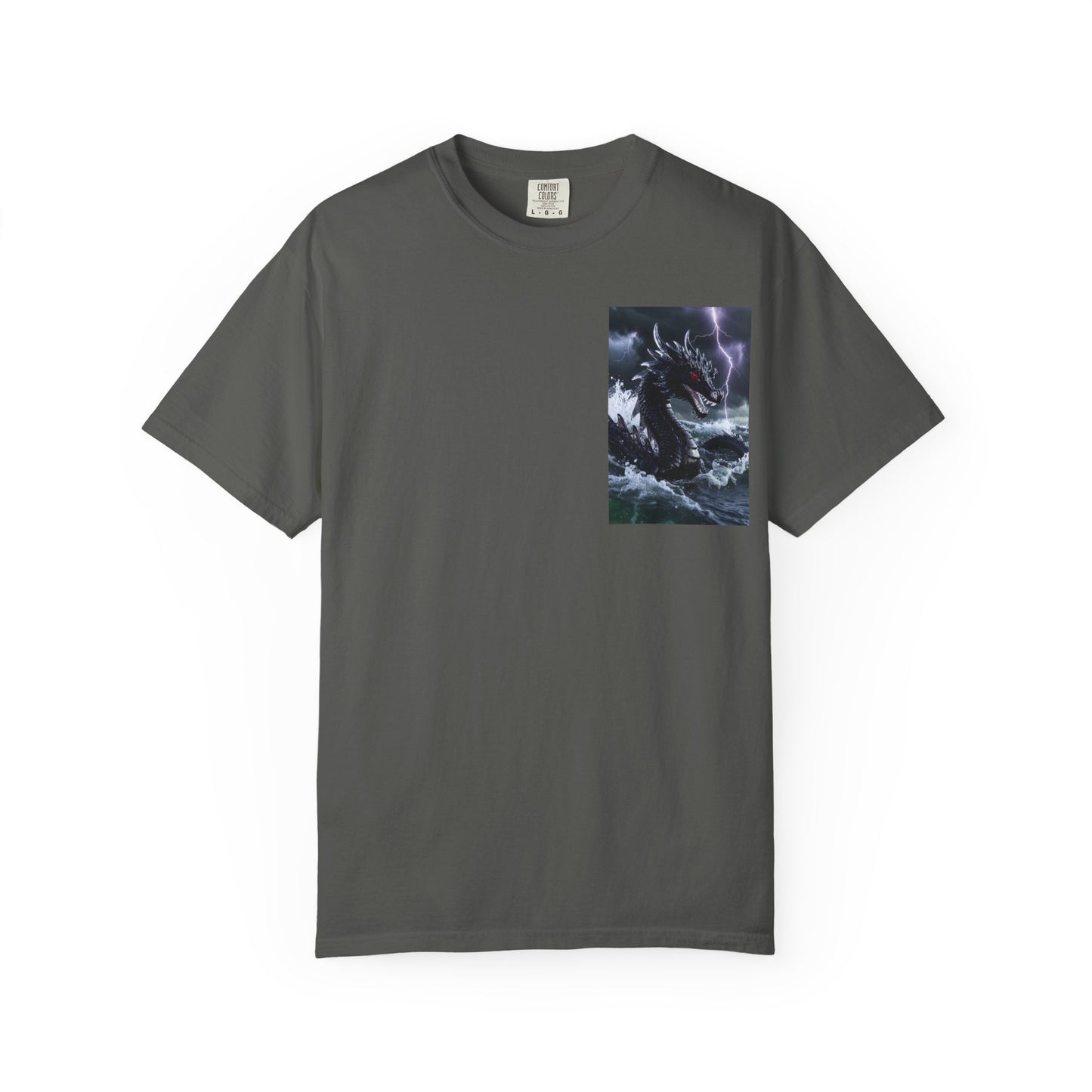 A Dragon Storm Graphic T-Shirt — Dark Fantasy Chest Print
