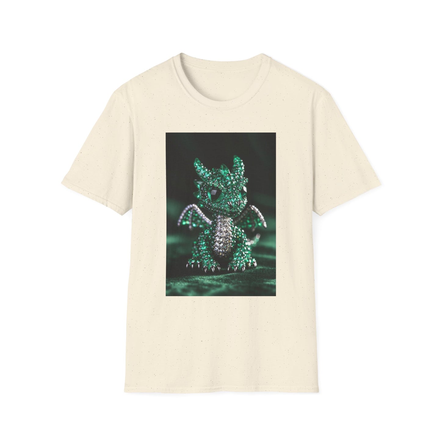 Emerald Storm Dragon T-Shirt — Neon Fantasy Dragon Graphic Tee