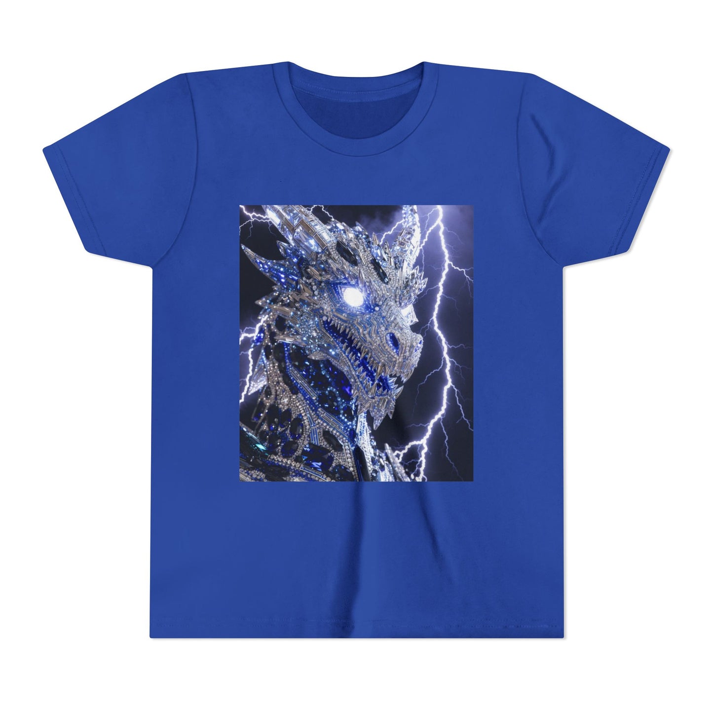 Lightning Dragon Youth Tee — Electric Dragon Graphic Shirt for Kids