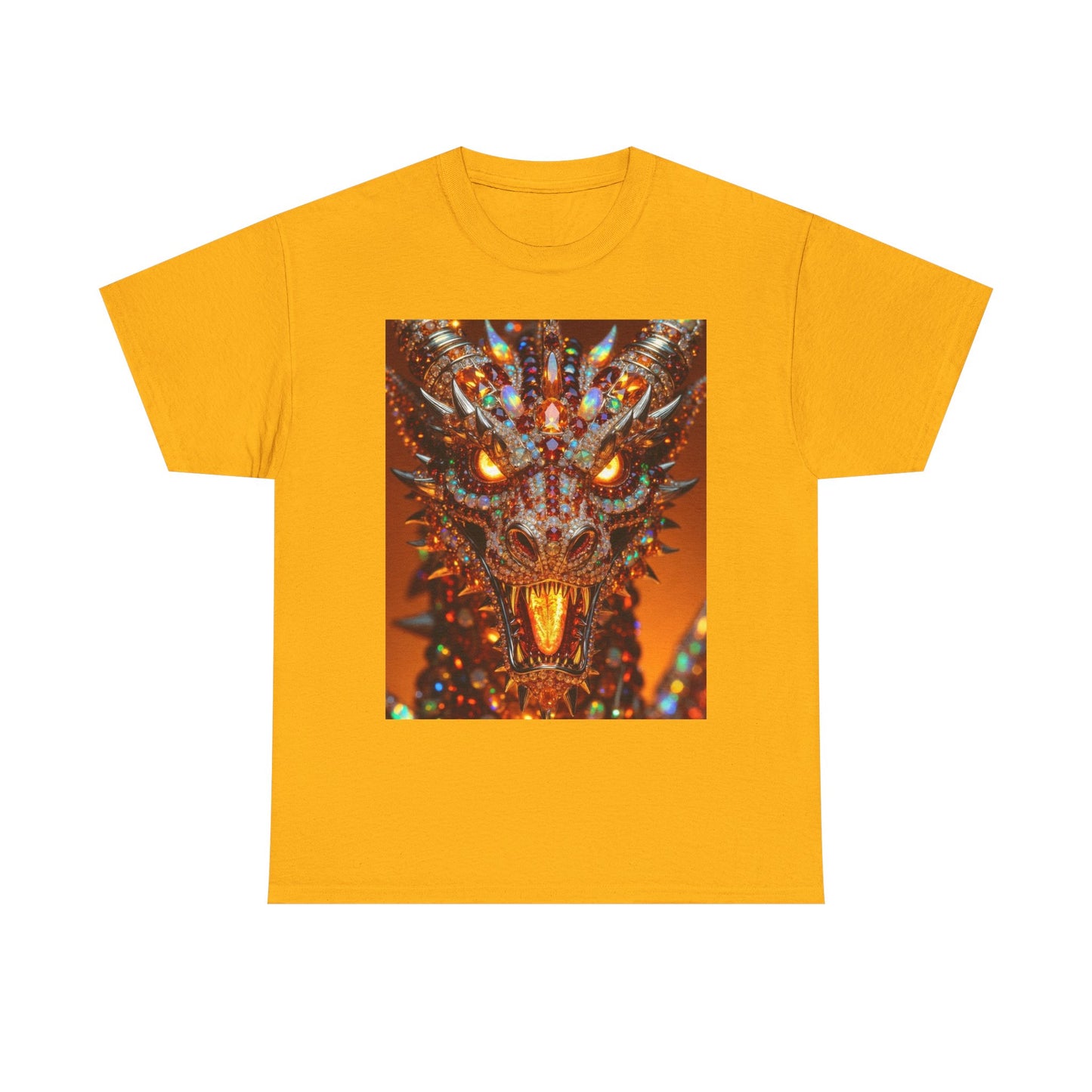 Dragon Face T-Shirt — Fiery Mythical Creature Graphic Tee