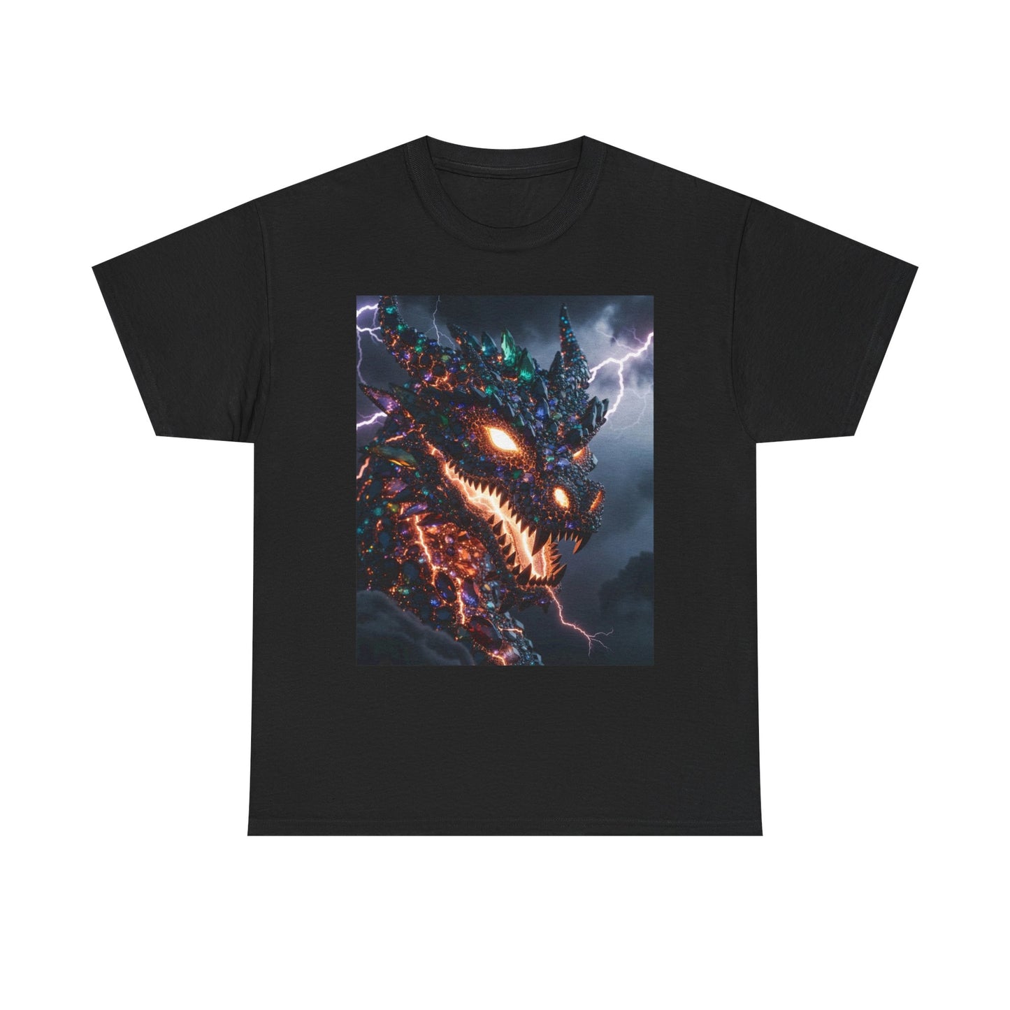 Molten Fury Dragon T‑Shirt — Lightning Kaiju Graphic Tee