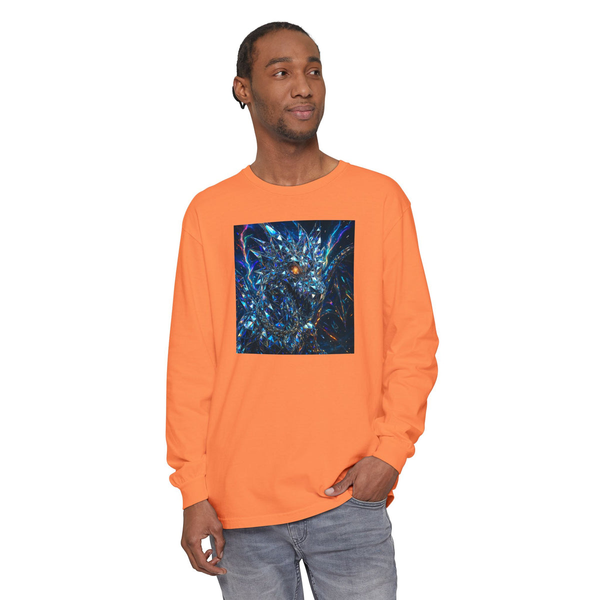 A Glass Dragon Garment-dyed Long Sleeve T-Shirt