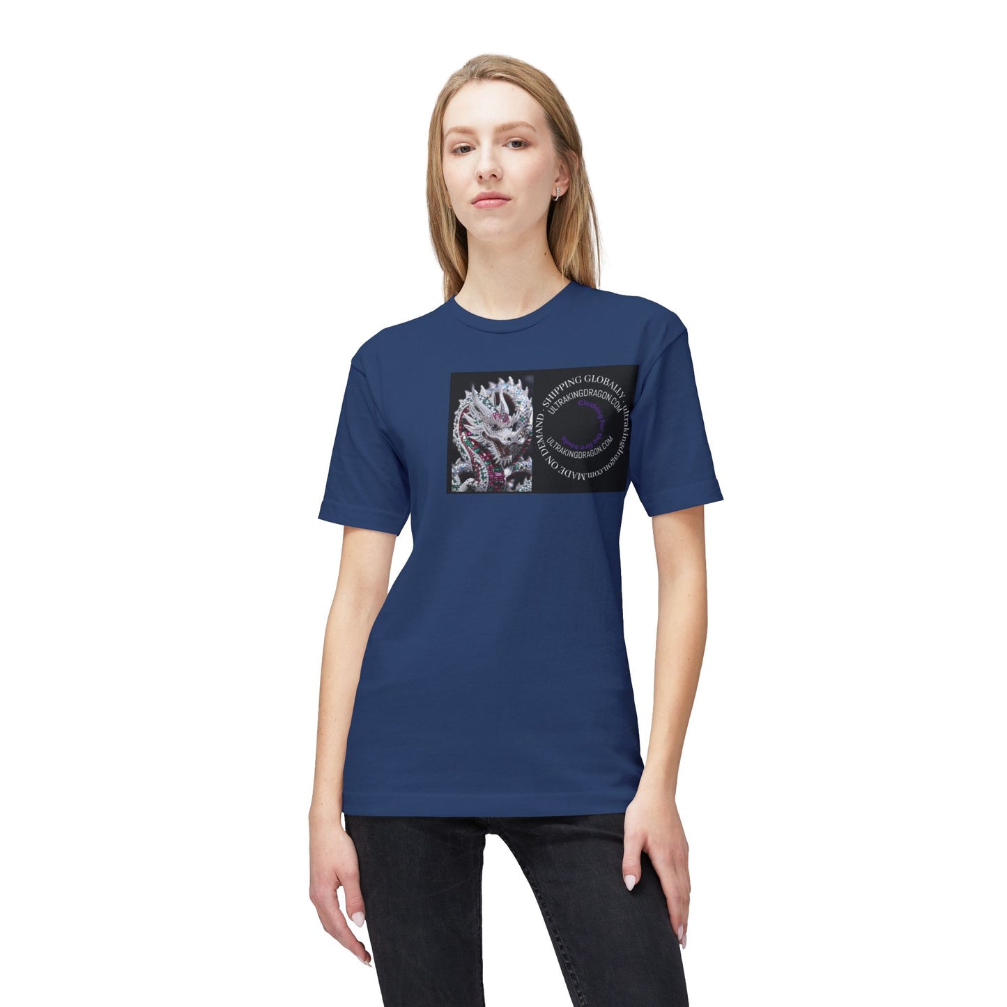 Dragon Heart T-Shirt — Floral Dragon Illustration with Circular Text