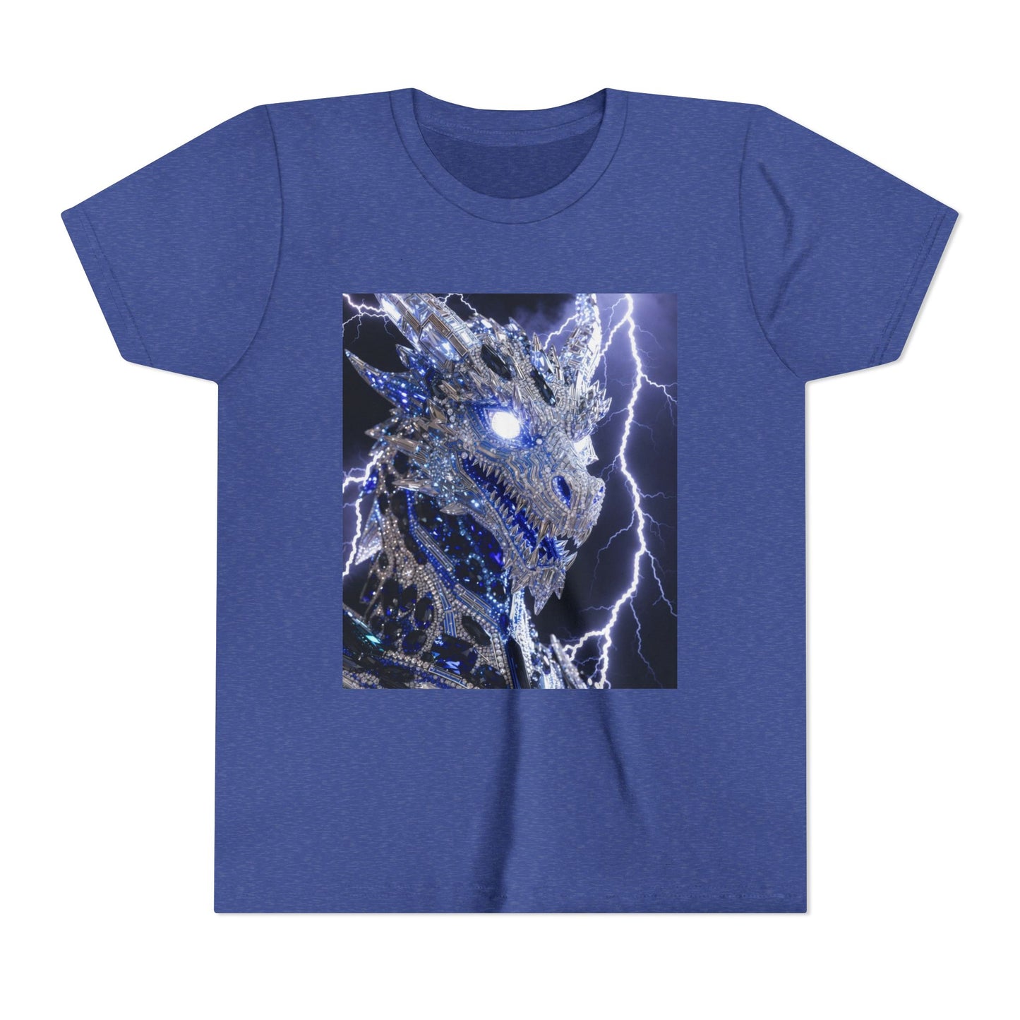 Lightning Dragon Youth Tee — Electric Dragon Graphic Shirt for Kids