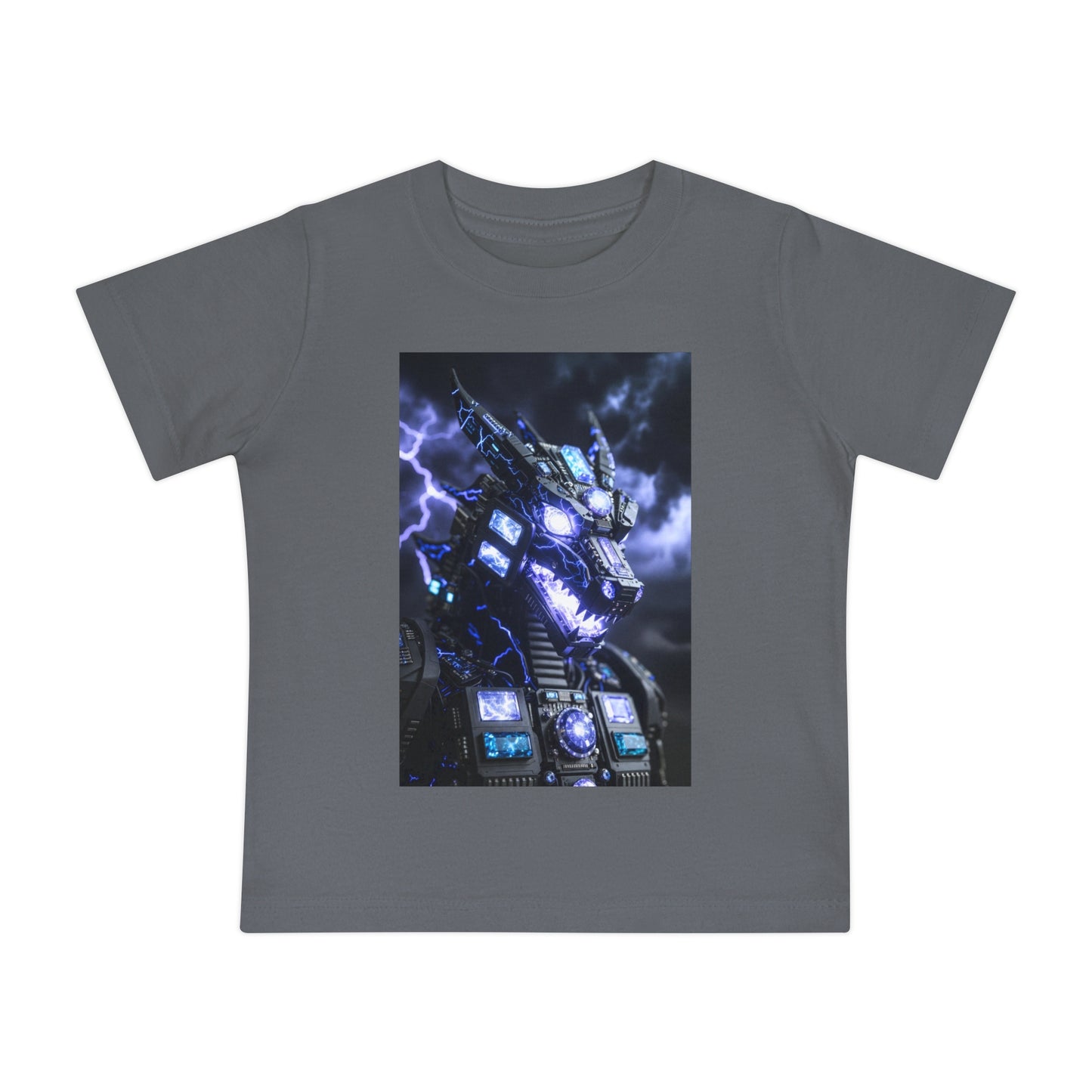 A Baby T-Shirt — Divine Dragon Armor Lightning Robot Graphic