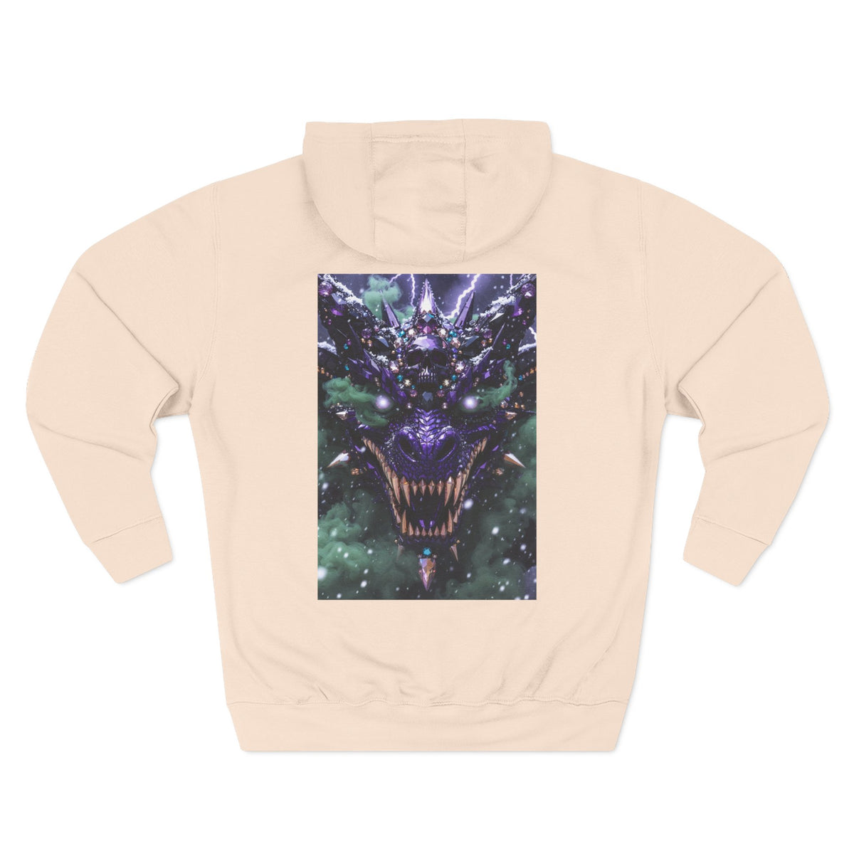 A Mystic Cosmic 🐉 Hoodie — Astral Galaxy Cat Chest Print Fleece Hoodie