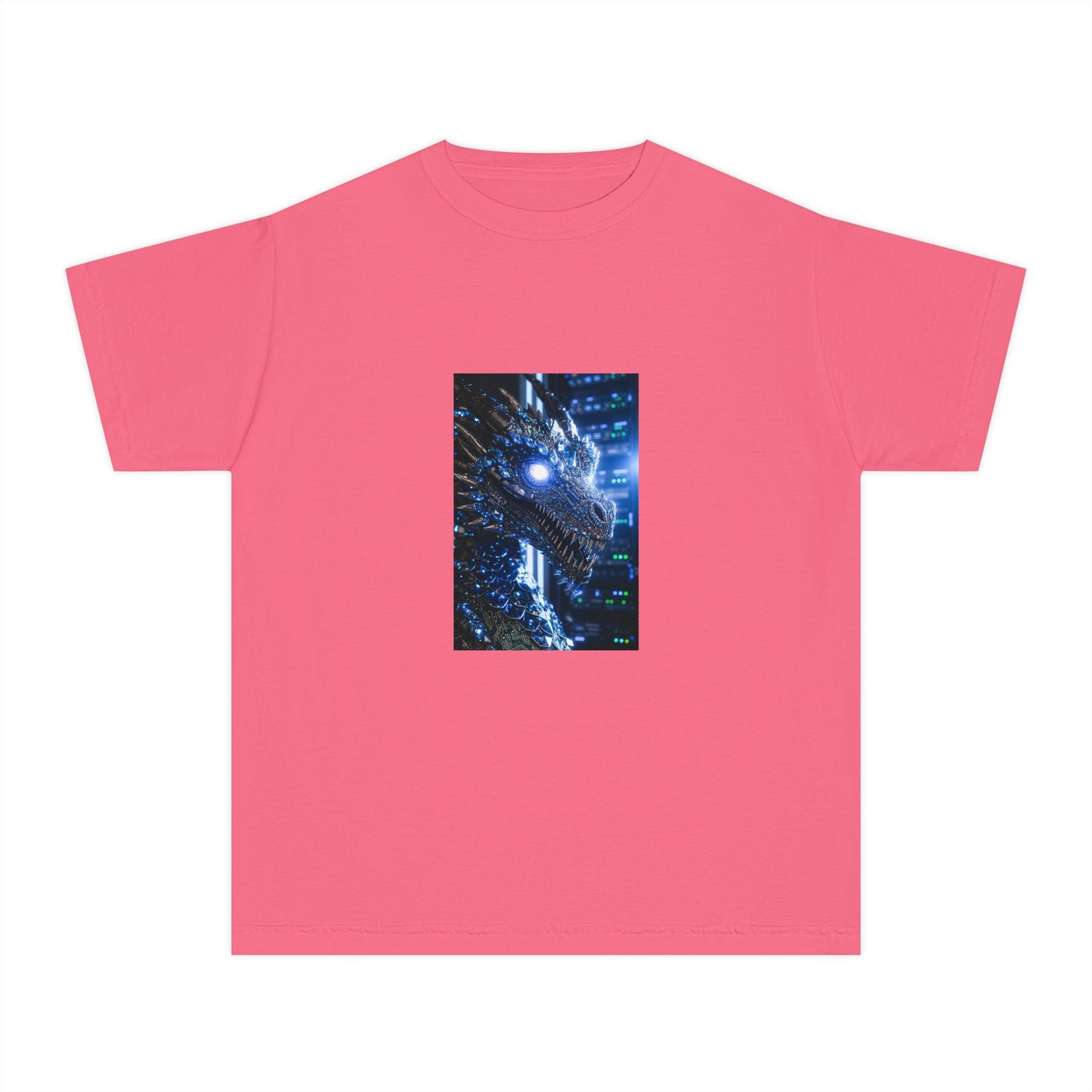 Youth Tee — Neon Dragon Galaxy Graphic