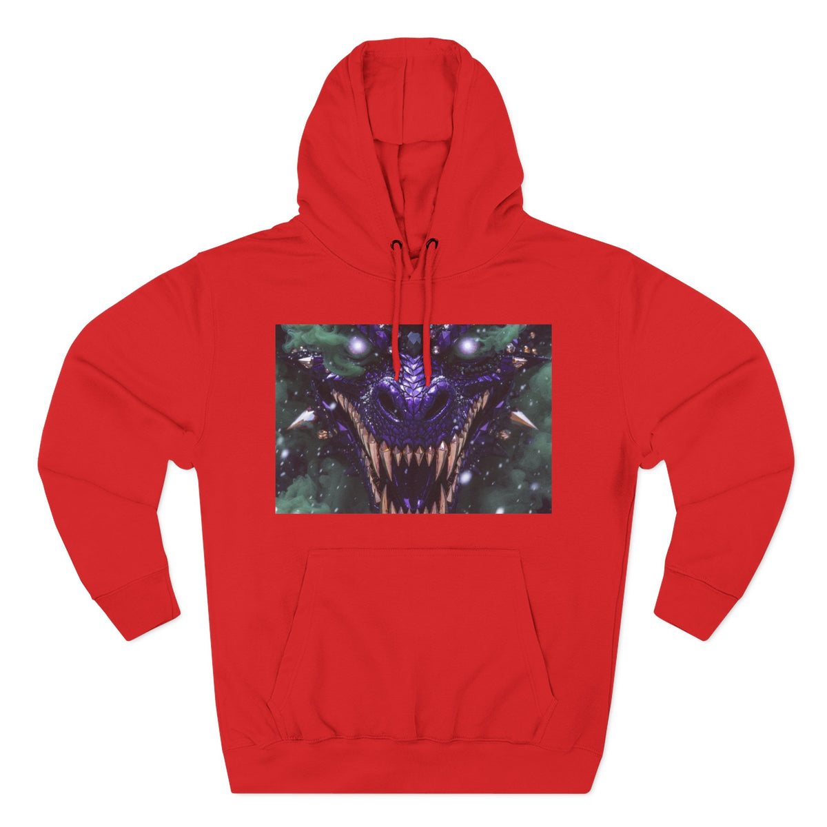 A Mystic Cosmic 🐉 Hoodie — Astral Galaxy Cat Chest Print Fleece Hoodie