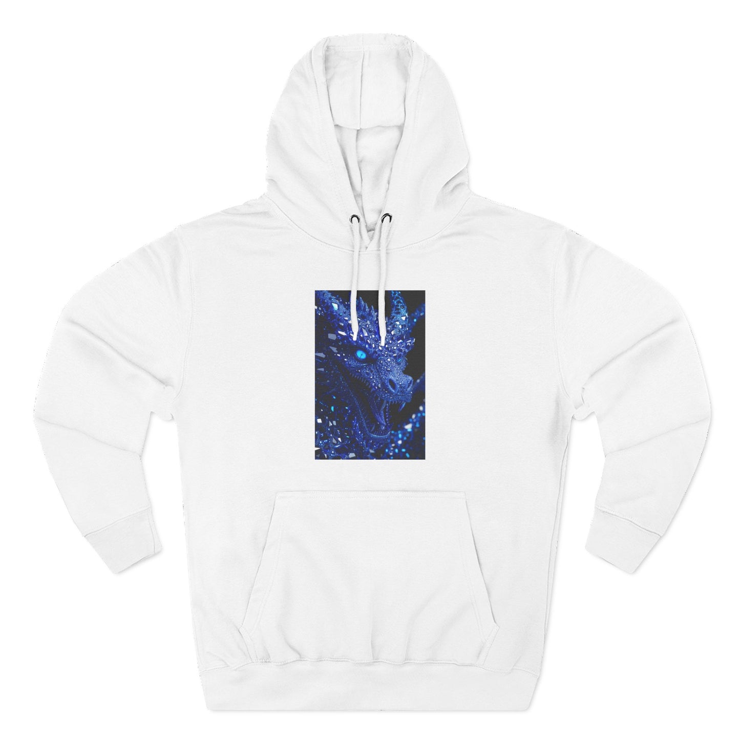 Galaxy Dragon Hoodie — Blue Nebula Three-Panel Graphic Fleece