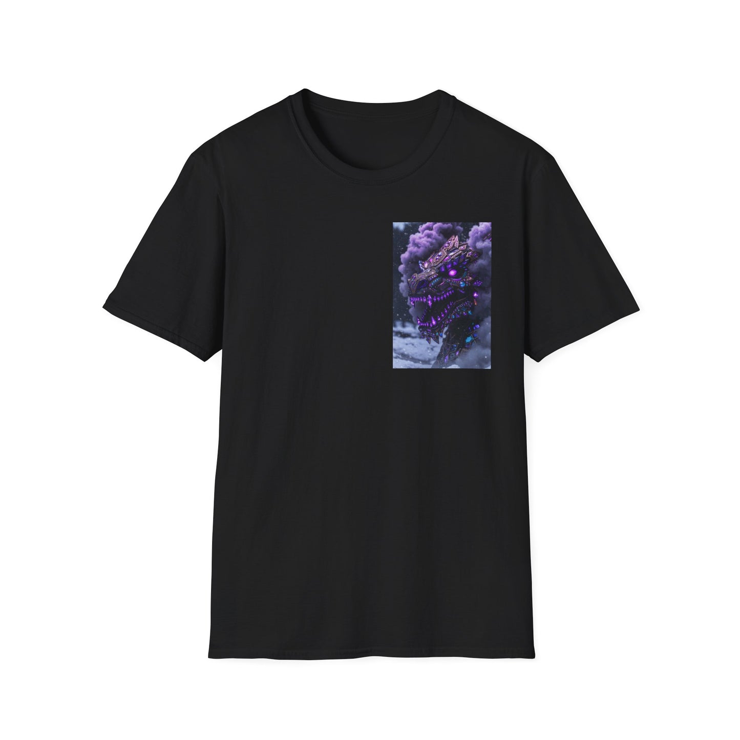 T-Shirt — Purple Nebula Tree Chest Pocket Graphic Tee