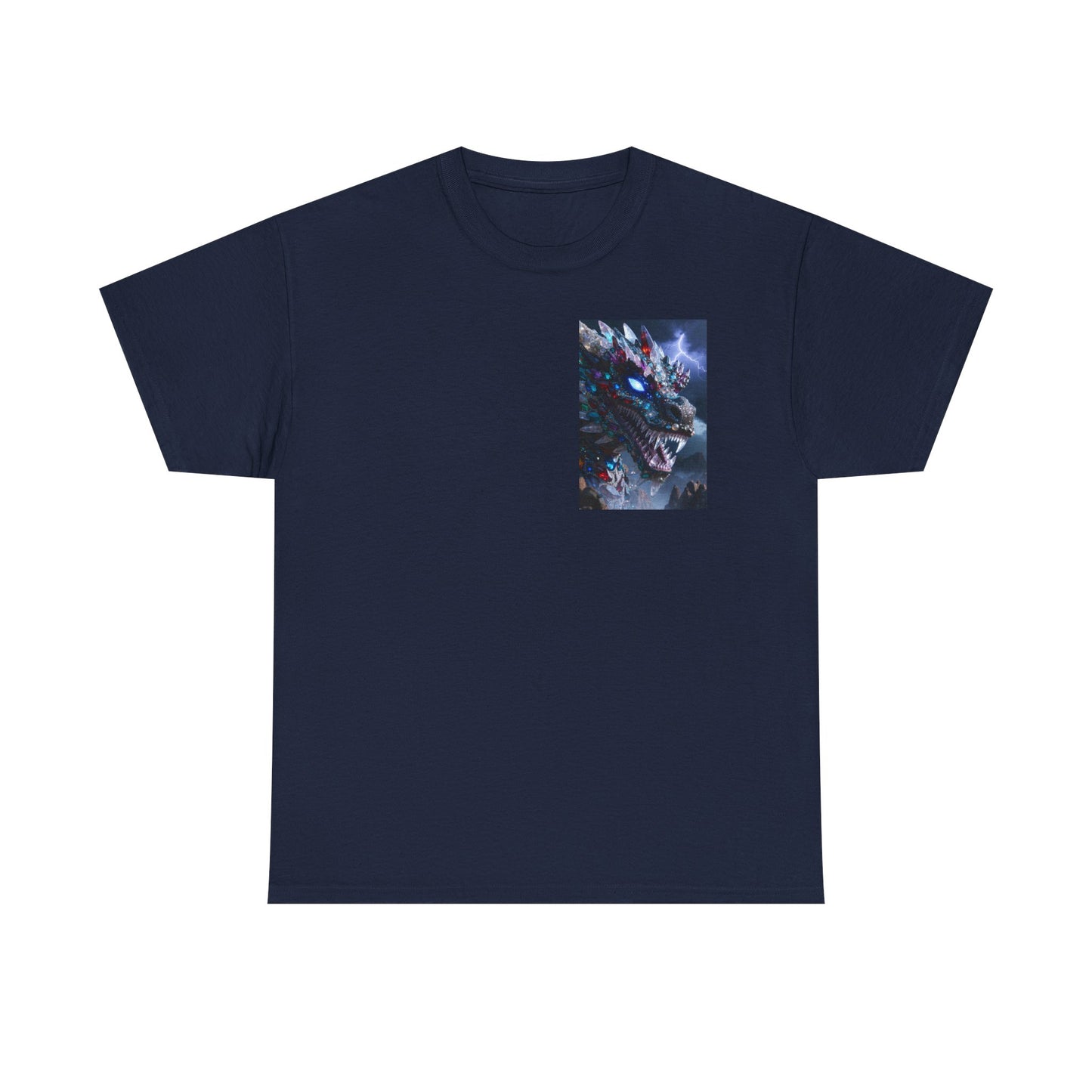 Wolf Dragon Galaxy Pocket Tee — Cosmic Wolf Graphic T-Shirt