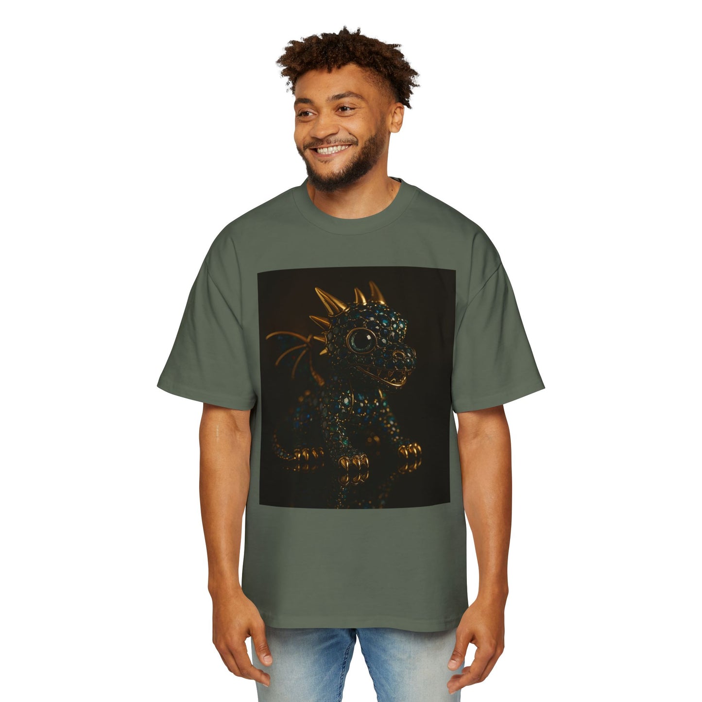 Dragon Design Oversized Tee, Casual Wear, Graphic Shirt, Gift for Fantasy Lovers, Unique T-Shirt, Perfect for Festivals and Everyday
