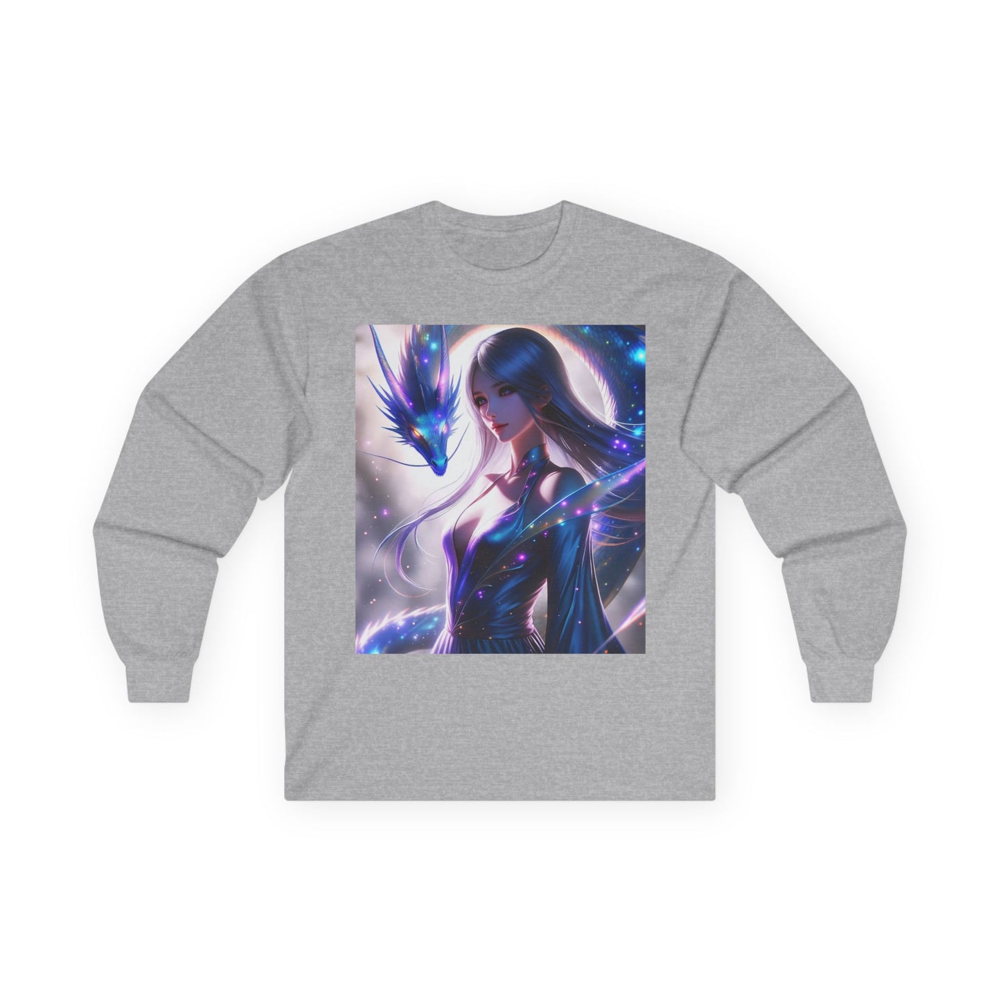 Anime Sorceress Long Sleeve Tee — Mystic Dragon Mage Artwork