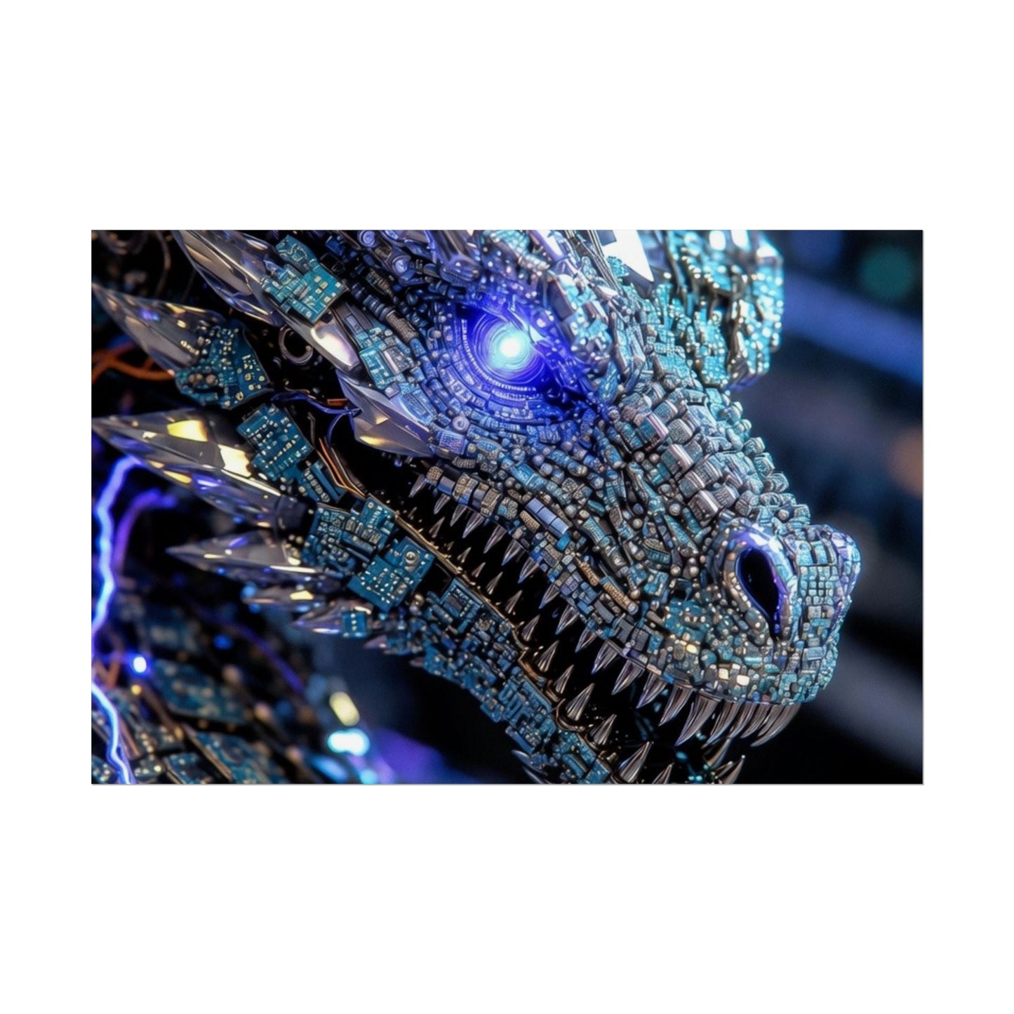 Rolled Poster — Crystal Cyber Dragon Art Print