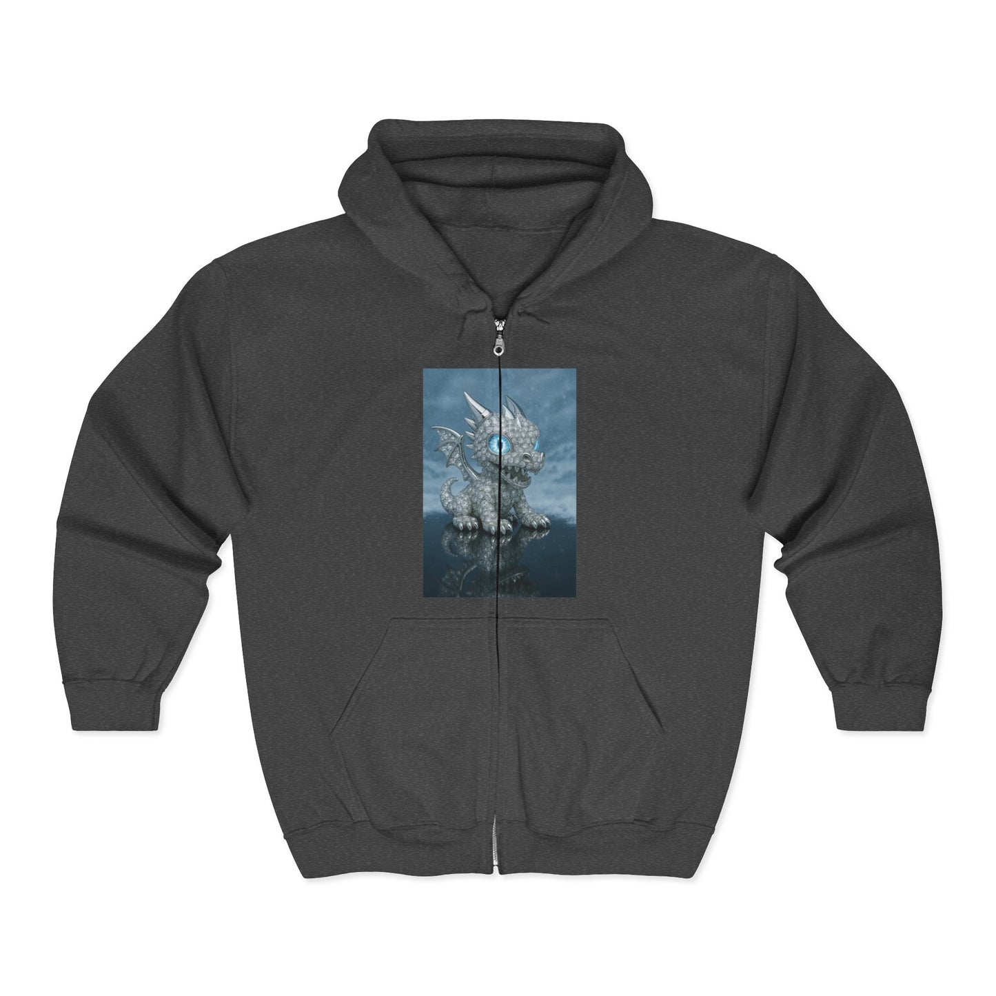 Cool Graphic Zip-Up Hoodie, Dragon Art Sweatshirt, Cozy Unisex Outerwear, Perfect Gift for Fans, Unique Winter Layer