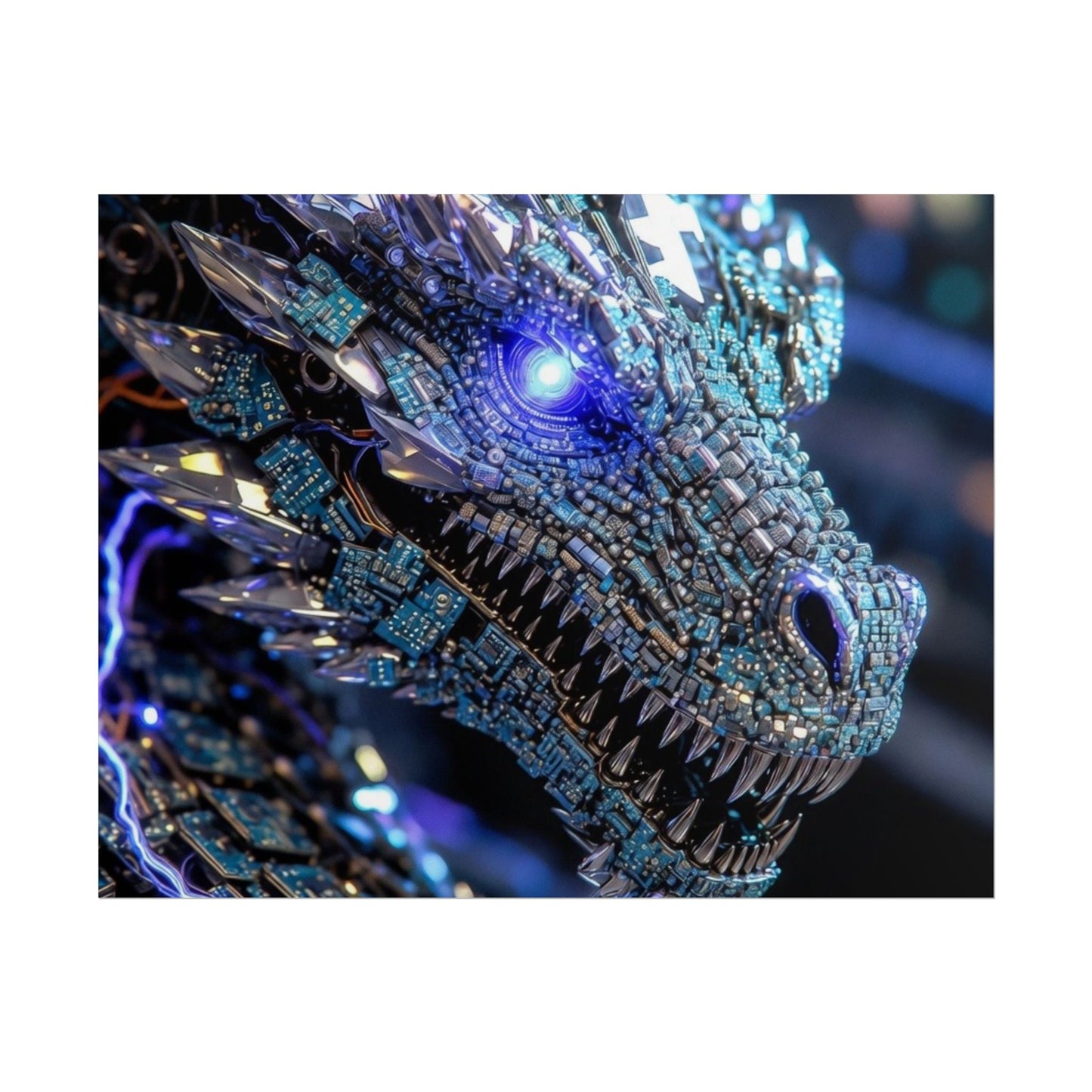 Rolled Poster — Crystal Cyber Dragon Art Print