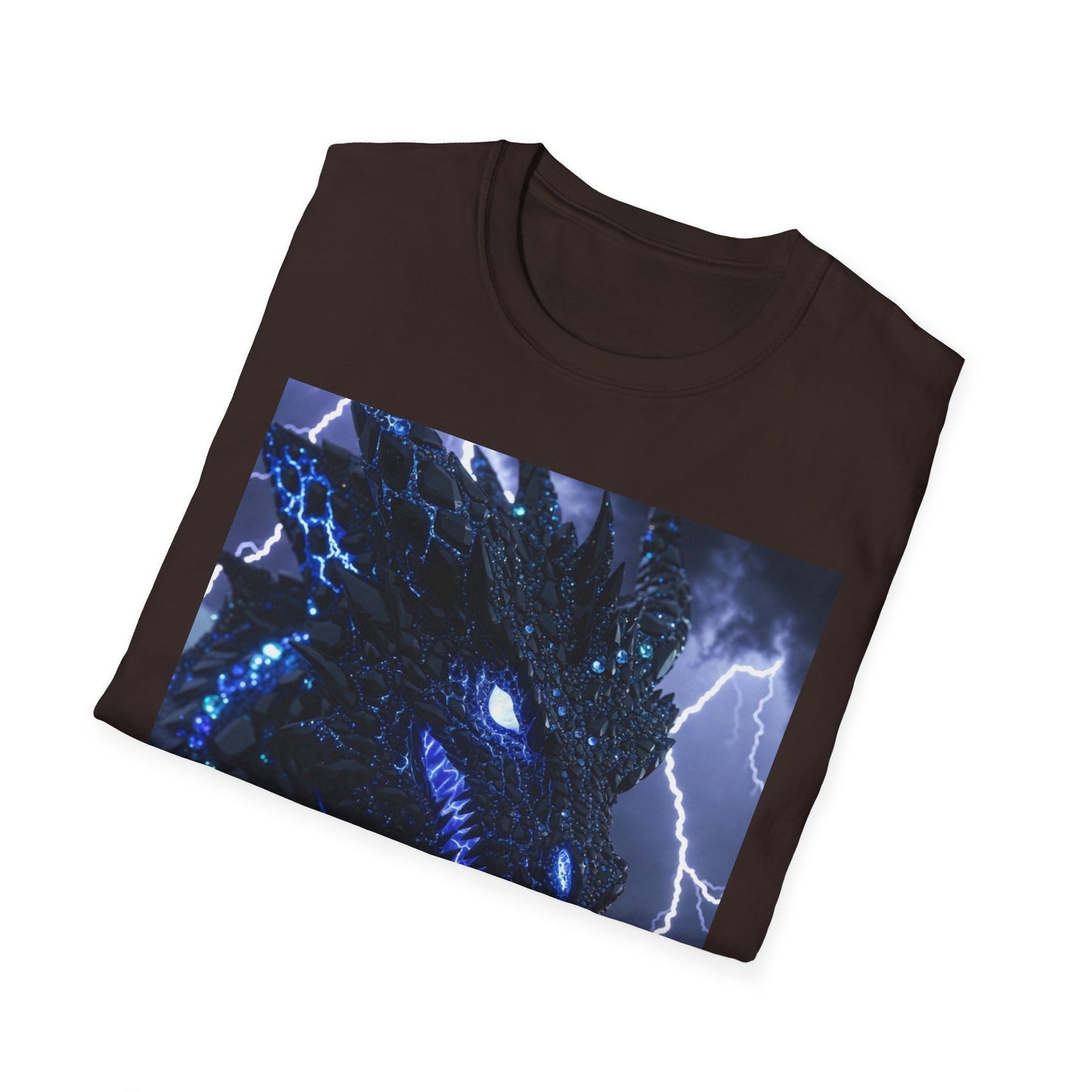Lightning Godzilla T-Shirt – Neon Blue Monster Tee
