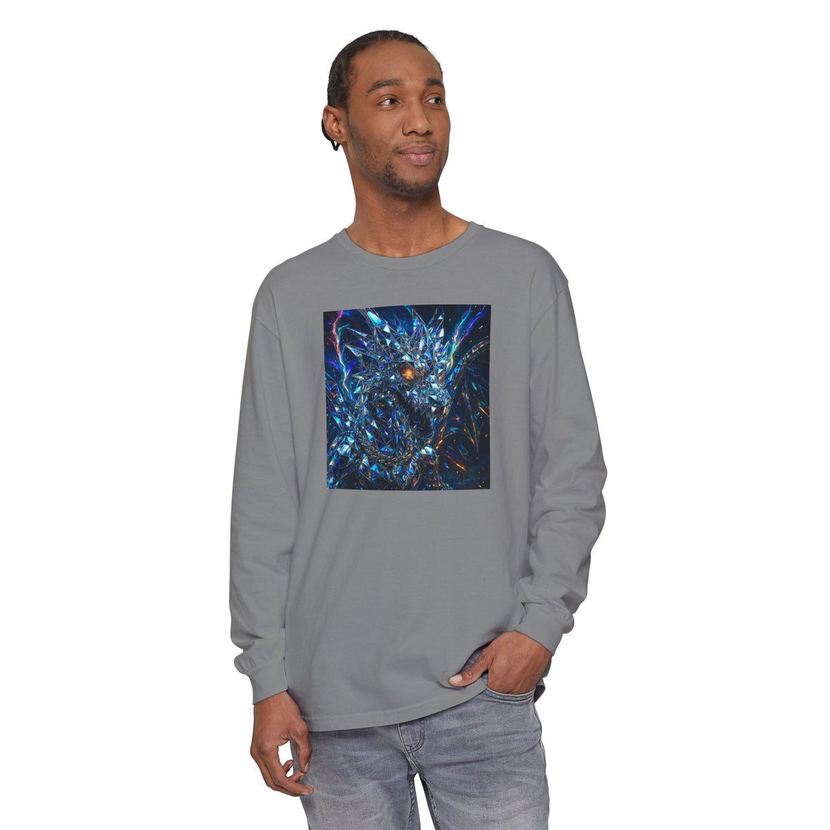A Glass Dragon Garment-dyed Long Sleeve T-Shirt