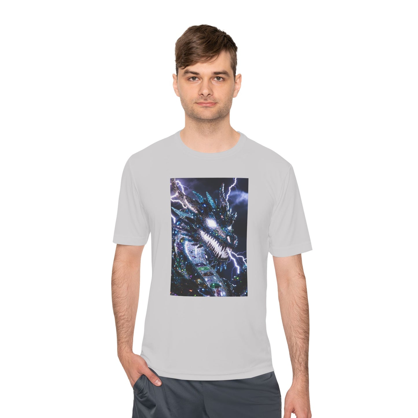 Lightning Dragon Graphic Tee — Cosmic Fantasy Dragon Shirt
