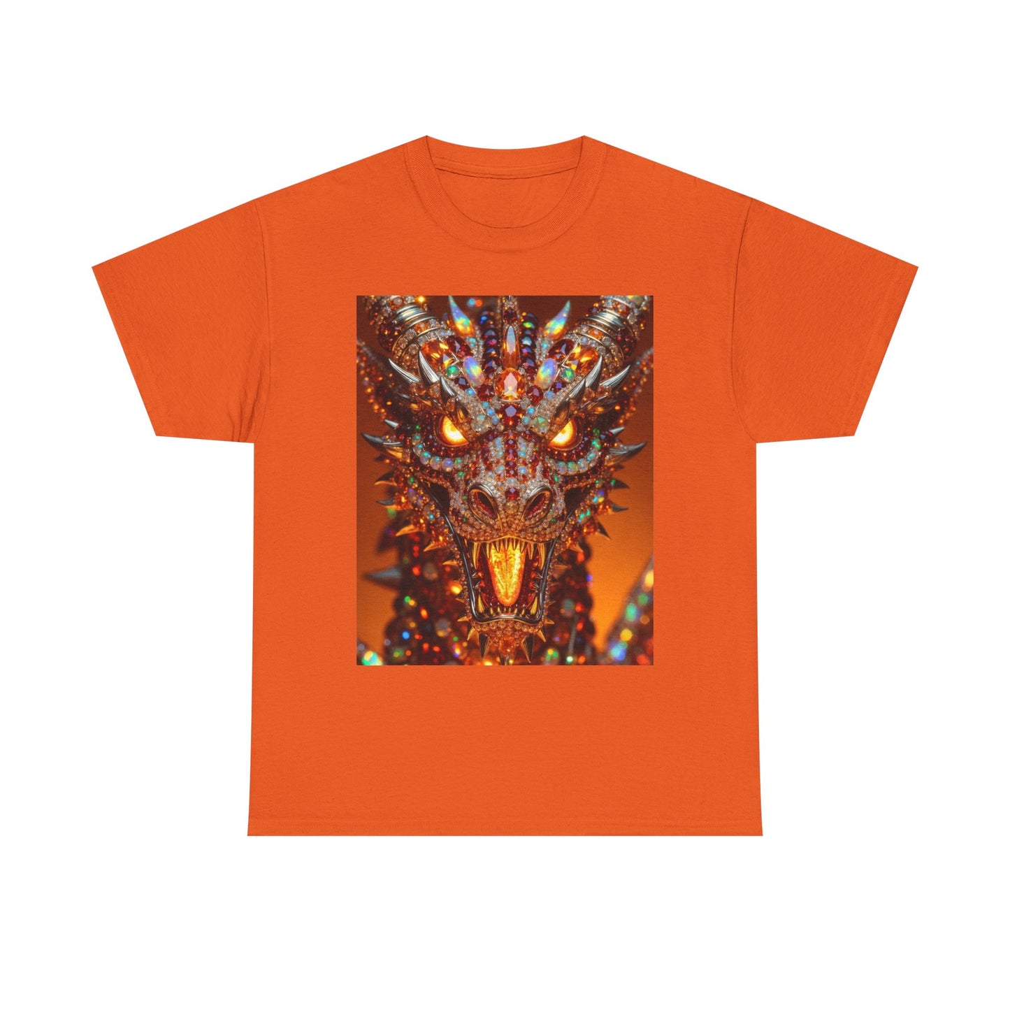 Dragon Face T-Shirt — Fiery Mythical Creature Graphic Tee