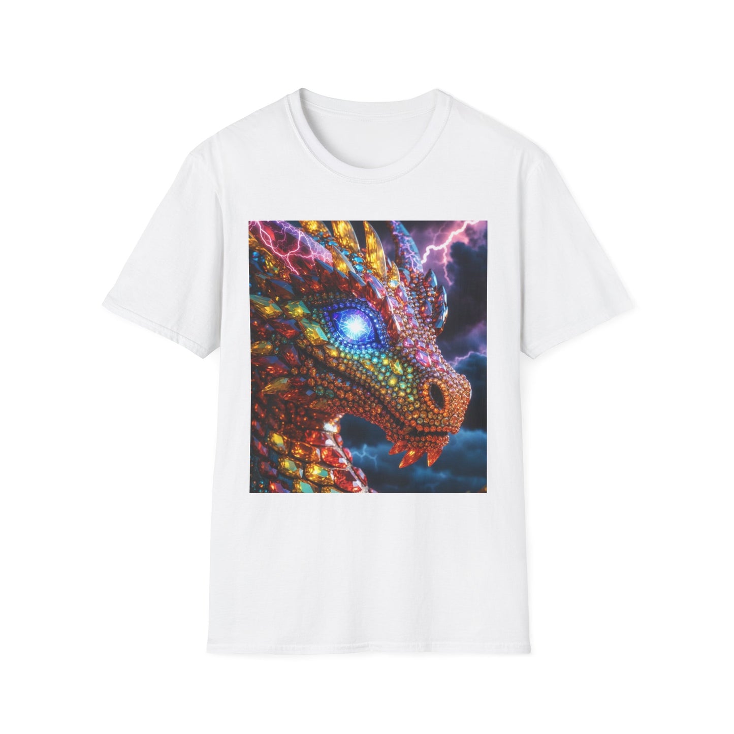 Dragon Head T-Shirt — Colorful Lightning Fantasy Graphic Tee