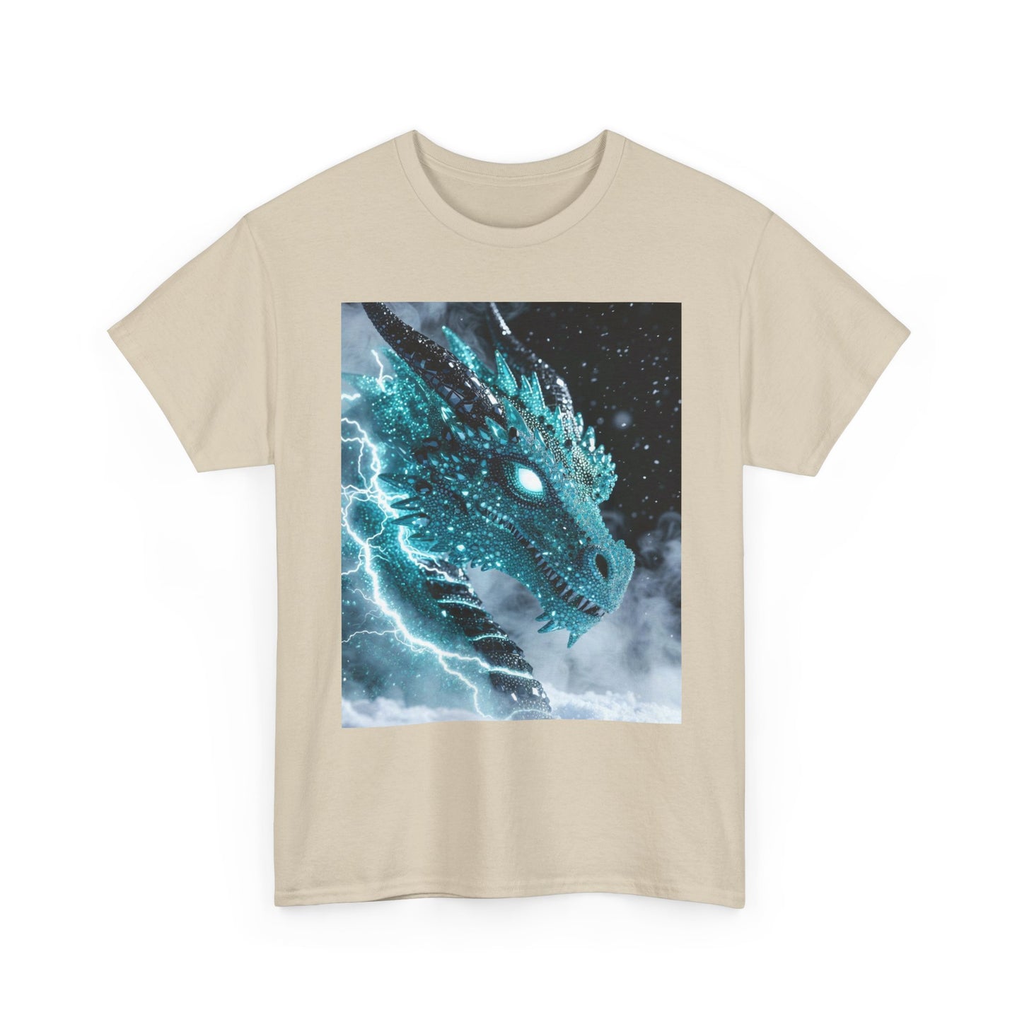 Dragon Storm T-Shirt — Electric Blue Dragon Graphic Tee