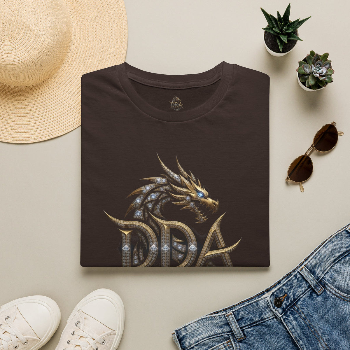 Dragon Logo Pocket T-Shirt — "DDA Divine Dragon Armor" Chest Patch