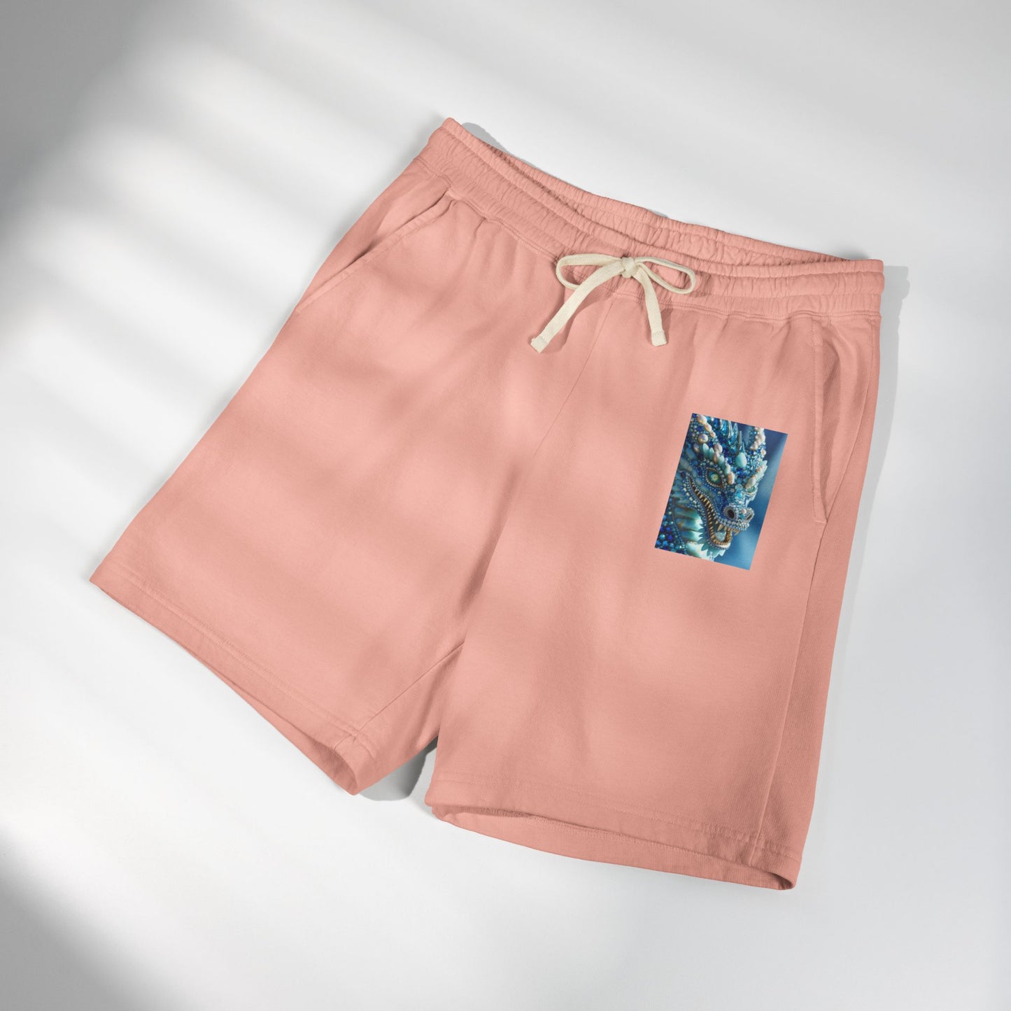 Lightweight Fleece Sweat Shorts — Pocket Sea Breeze Graphic