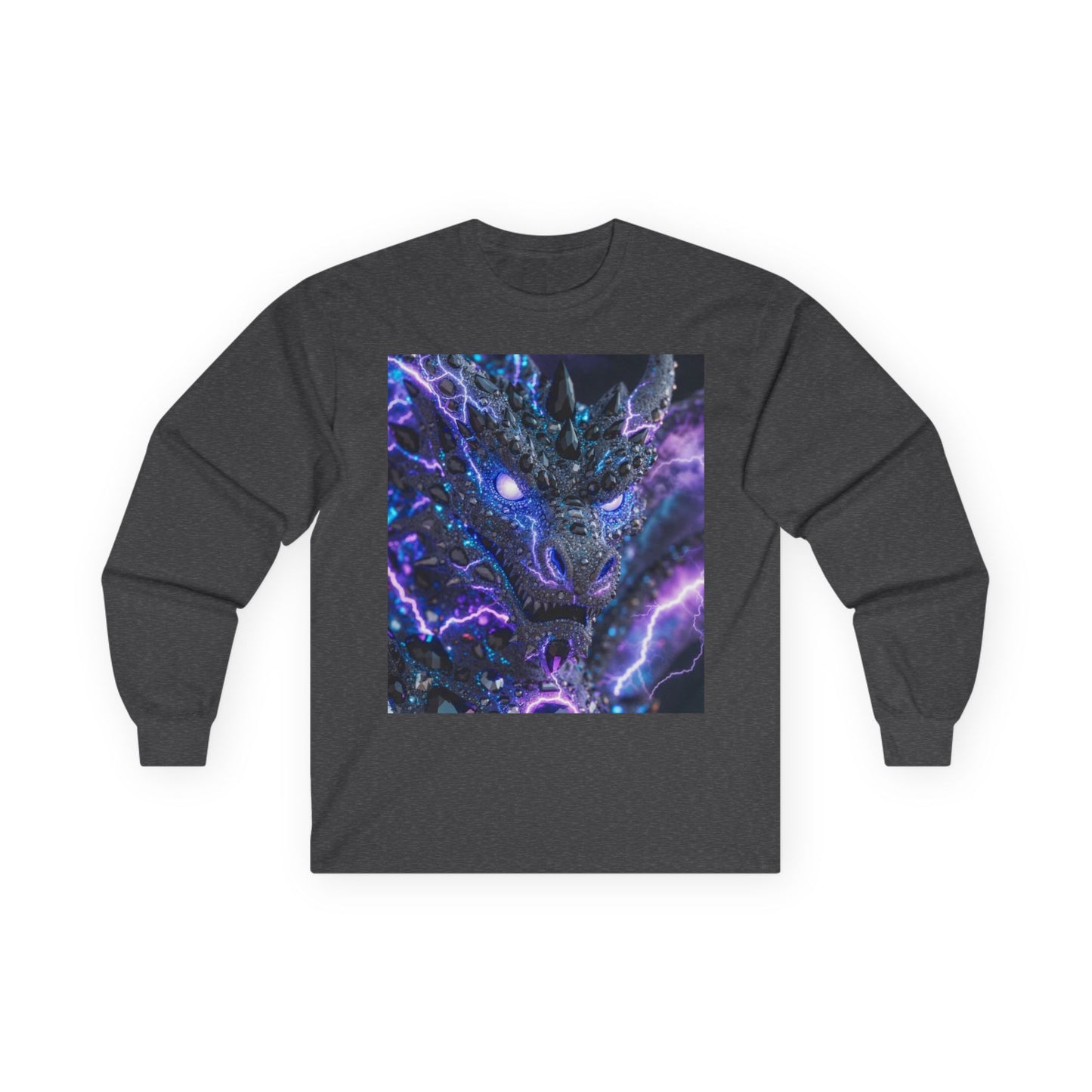 Electric Dragon Long Sleeve Tee — Neon Lightning Fantasy Shirt