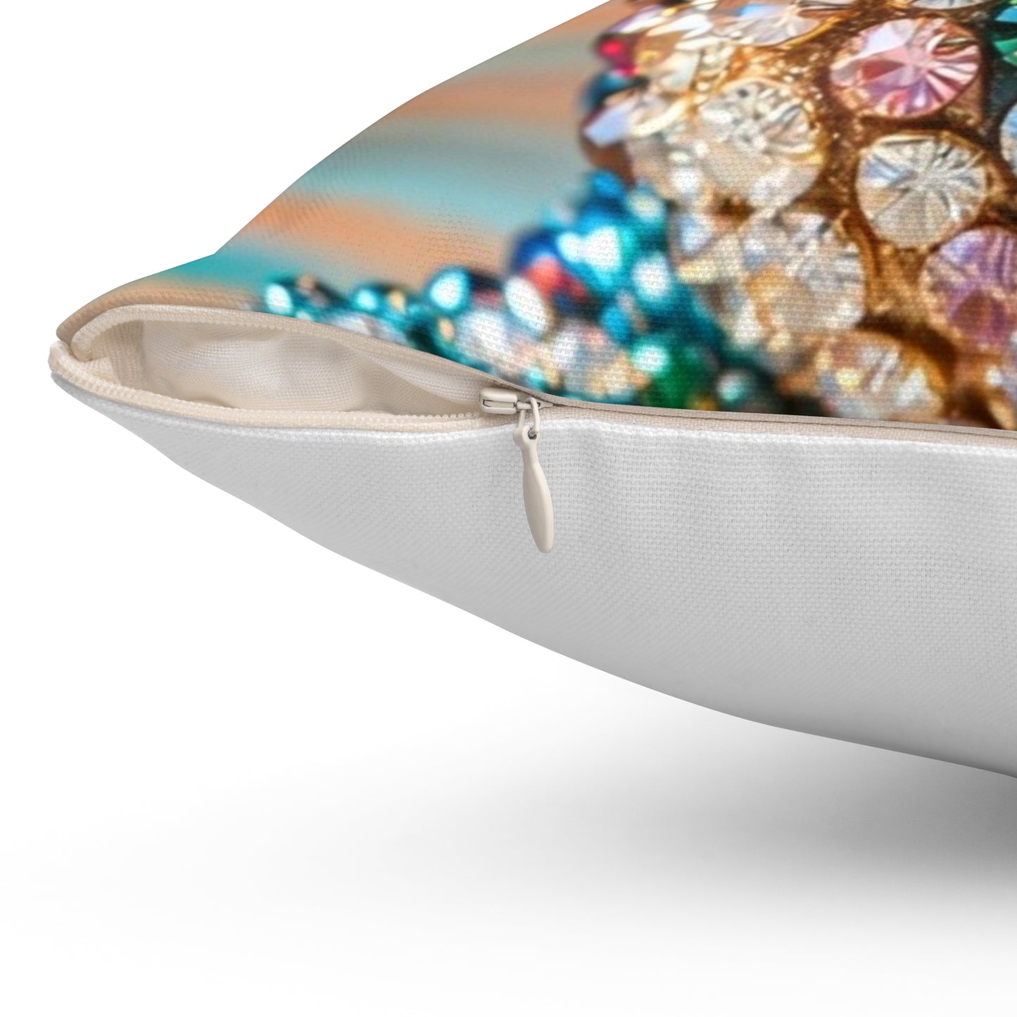 Jeweled Dragon Decorative Pillow — Rhinestone Embellished Accent Cushion