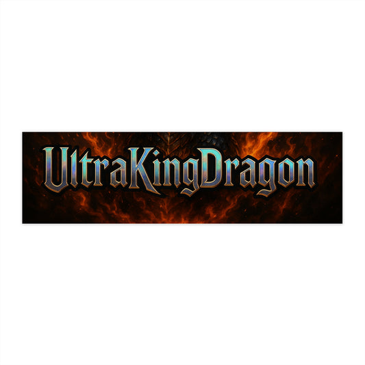 Epic UltraKingDragon Bumper Stickers | Car Decor, Adventure Accessories, Gaming Gifts, Custom Vehicle Decor, Unique Personalization
