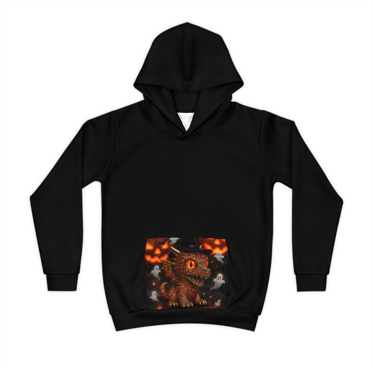 A Special Spooky DRAGON Children's Hoodie - Halloween, Cozy, Fun, Gift, AOP Design