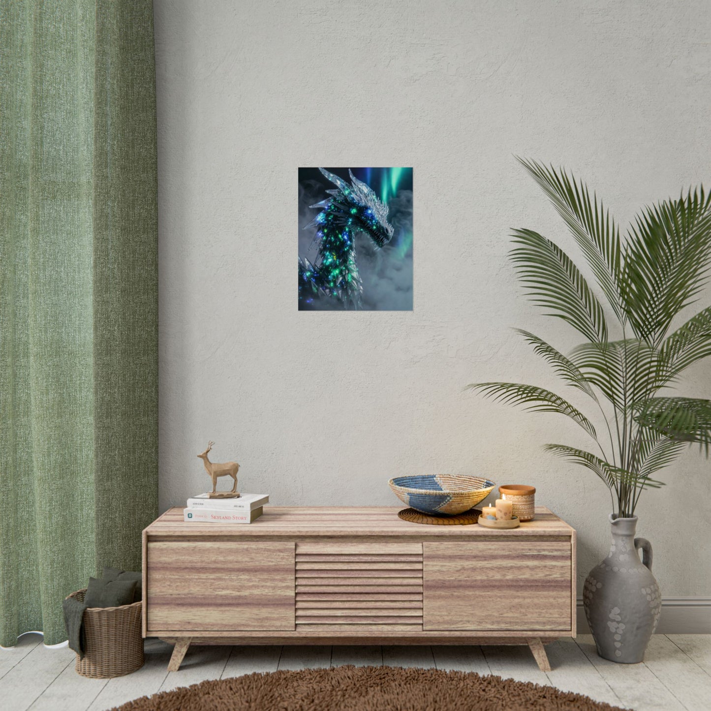 Crystal Dragon Poster – Fantasy Wall Art Rolled Print