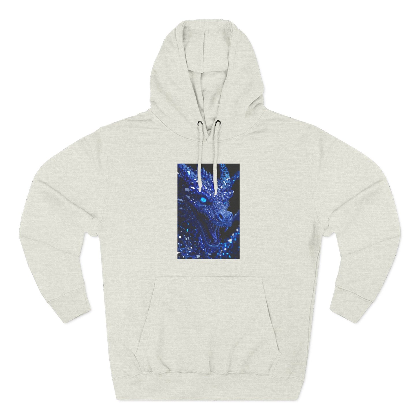 Galaxy Dragon Hoodie — Blue Nebula Three-Panel Graphic Fleece