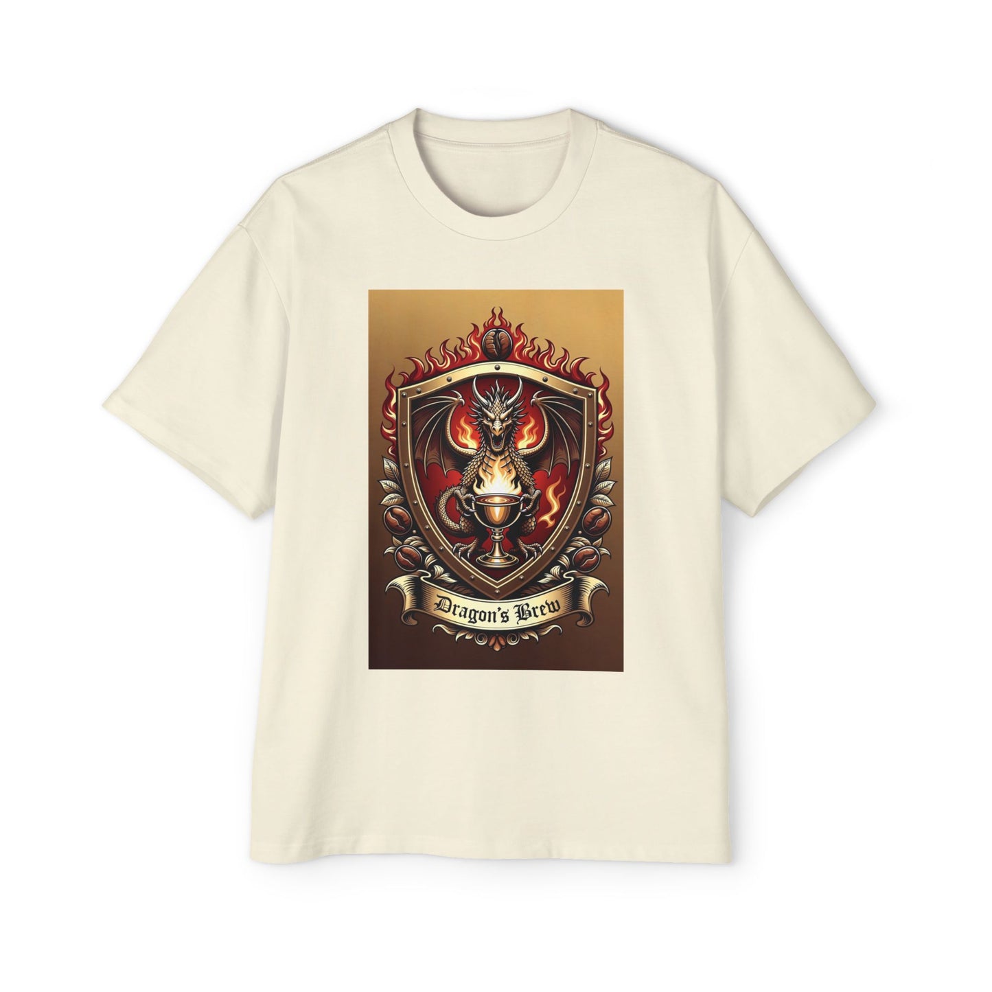 Dragons Brew Graphic Tee — “Dragon’s Brew” Medieval Fantasy Men’s T‑Shirt