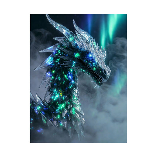 Crystal Dragon Poster – Fantasy Wall Art Rolled Print