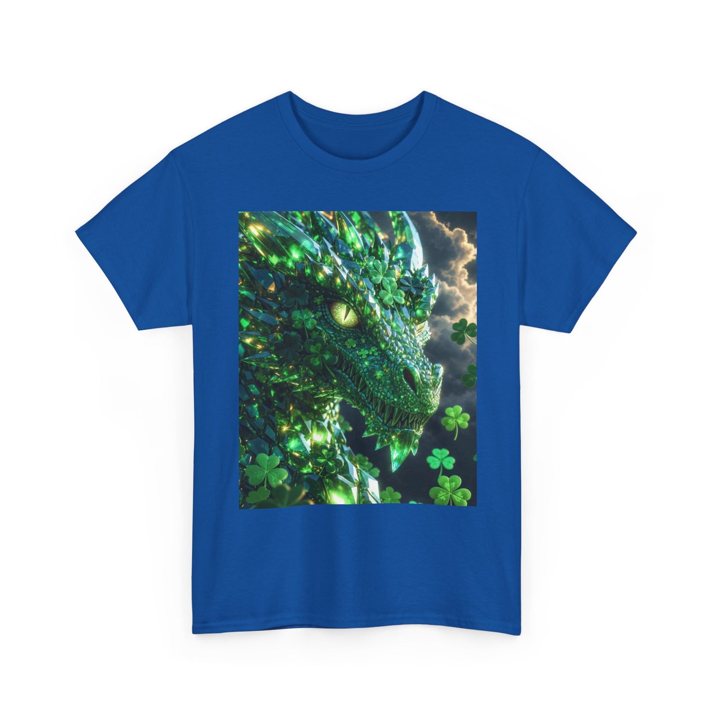 St. Patrick’s Day Green Dragon T-Shirt — Lucky Shamrock Fantasy Tee