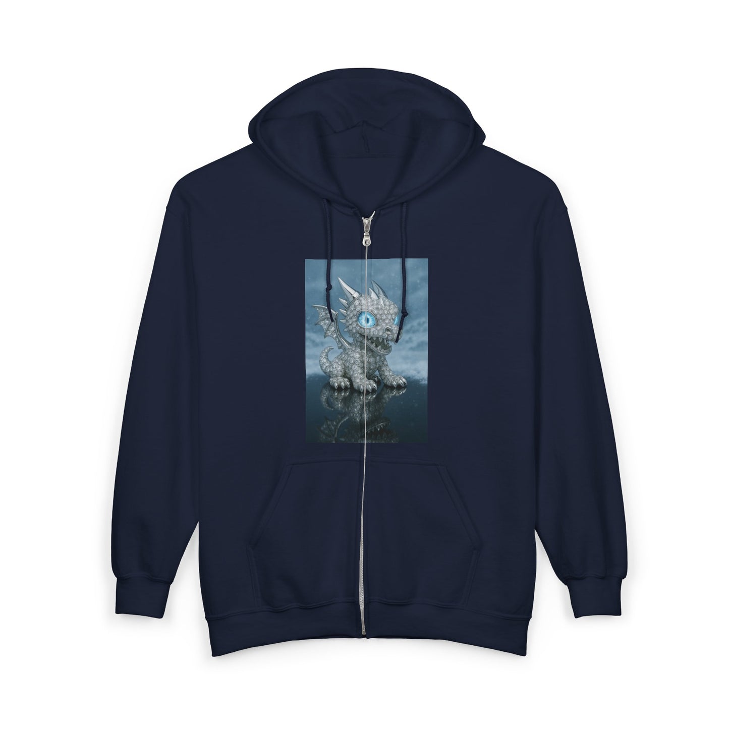 Cool Graphic Zip-Up Hoodie, Dragon Art Sweatshirt, Cozy Unisex Outerwear, Perfect Gift for Fans, Unique Winter Layer