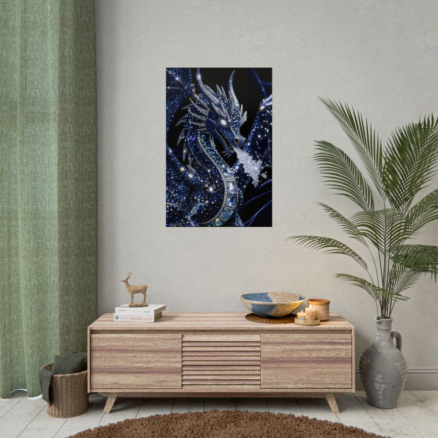 Rolled Poster — Sparkling Ice Dragon Art Print