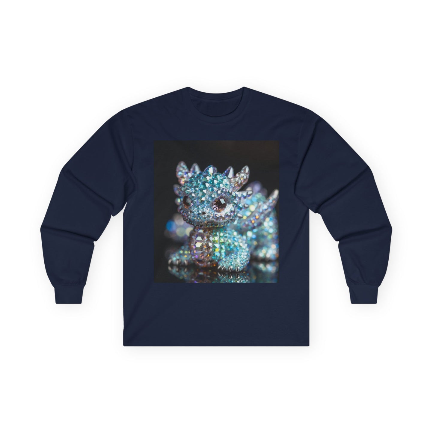 Crystal Bejeweled Dragon Long Sleeve Tee