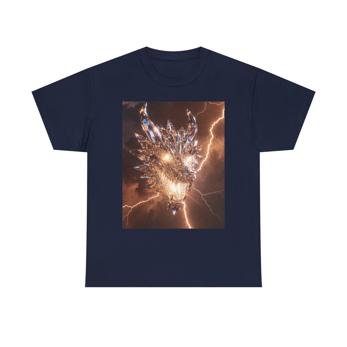 Dragon Lightning Graphic Tee — Fiery Electric Fantasy T-Shirt
